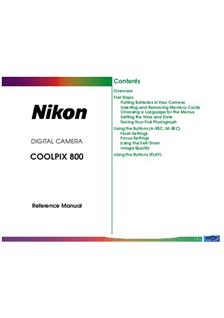 Nikon Coolpix 800 manual. Camera Instructions.